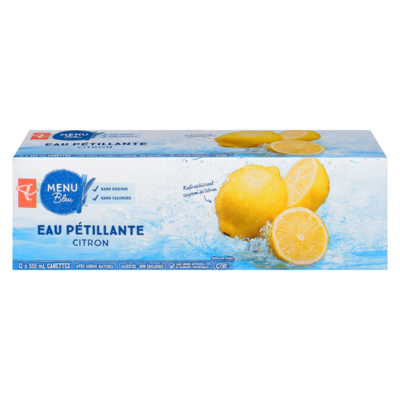 PC Menu Bleu Eau pétillante citron 12x355.0 ml, 0,16 $/100ml