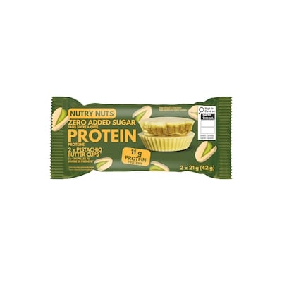 Nutry Nut Cup de beurre de noix protéiné – Chocolat blanc et pistache 42 g, 13,79 $/100g