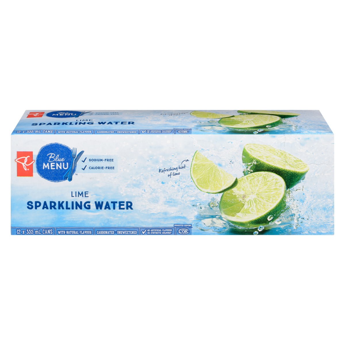 PC Blue Menu Sparkling Water Lime