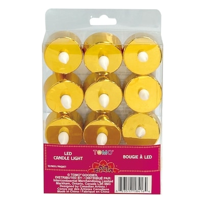 TOMO LED Gold Candle, 12ct 12 ea, $1.00/1ea