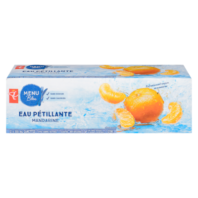 PC Menu Bleu Eau pétillante mandarine 12x355.0 ml, 0,16 $/100ml