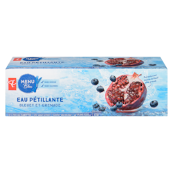 PC Menu Bleu Eau pétillante bleuet et grenade 355 ml, 0,16 $/100ml