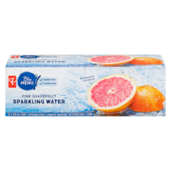PC Blue Menu Sparkling Water Pink Grapefruit 12x355.0 ml, $0.13/100ml