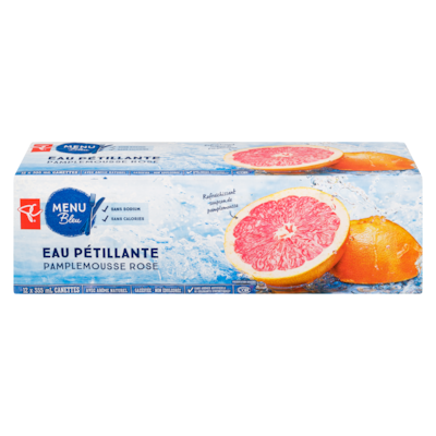 PC Menu Bleu Eau pétillante pamplemousse rose 12x355.0 ml, 0,16 $/100ml