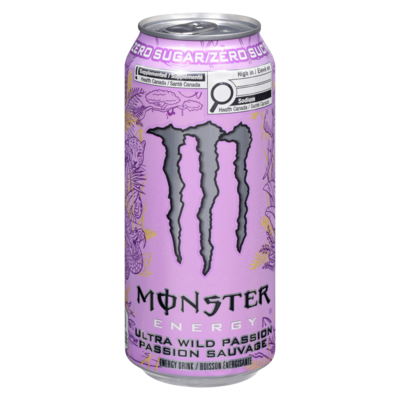 Monster Boisson énergisante zéro sucre passion sauvage 473 ml, 1,27 $/100ml