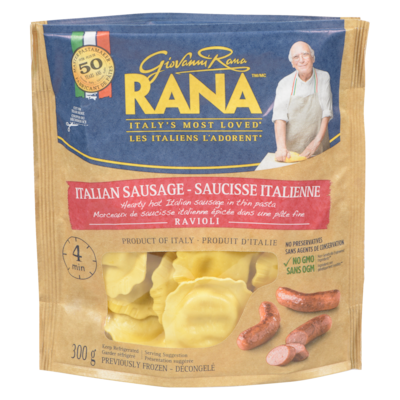 Giovanni Rana Thin Pasta Italian Sausage Ravioli Mild 300 g, $2.67/100g