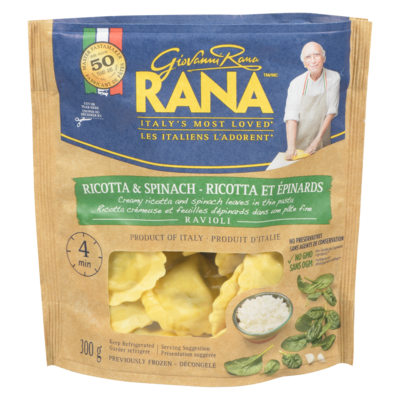Giovanni Rana Thin Pasta Ricotta & Spinach Ravioli 300 g, $2.67/100g