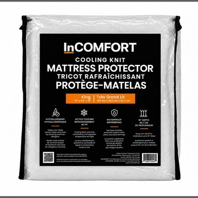 InCOMFORT Cooling Knit Mattress Protector - King 1 ea, $40.00/1ea