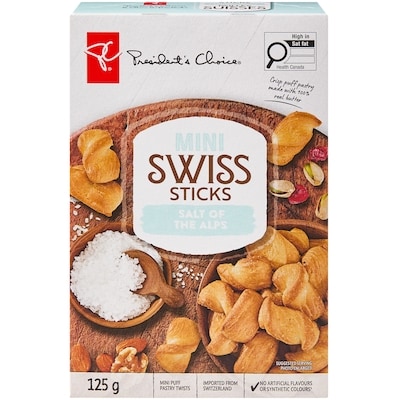 le Choix du Président Mini pailles suisses Sel des Alpes 125 g, 2,55 $/100g