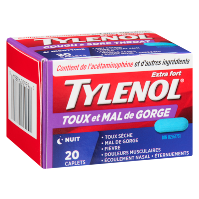 Toux et mal de gorge extra fort nuit