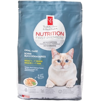 President's Choice Nutrition First Oral Care Premium Adult Dry Cat Food 2 kg, $0.55/100g