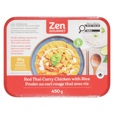 Zen Gourmet Red Thai Curry Chicken with Rice 450 g, $2.22/100g