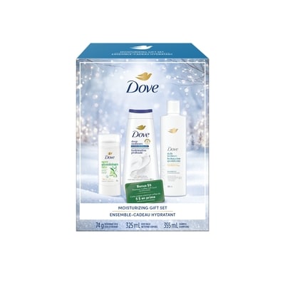 Dove Gift Set, Moisturizing Body Wash, Deodorant Stick & Shampoo, 3 Piece 3 ea, $6.66/1ea