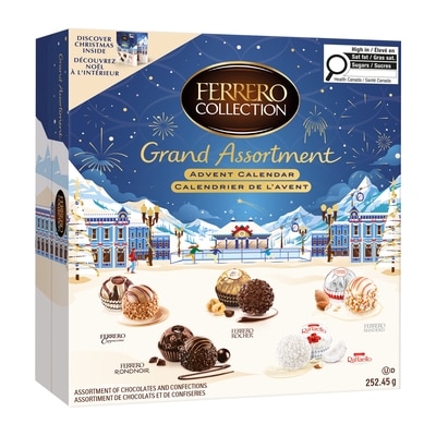 Ferrero Rocher Assortiment de chocolats et de confiseries grand assortiment calendarier de l'avent 453 g, 5,52 $/100g