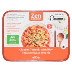  Poulet teriyaki avec riz 450 g, 2,22 $/100g