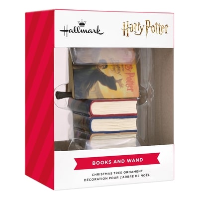 Hallmark Ornement en résine Livre et baguette Harry Potter 1 ea, 13,00 $/1ch