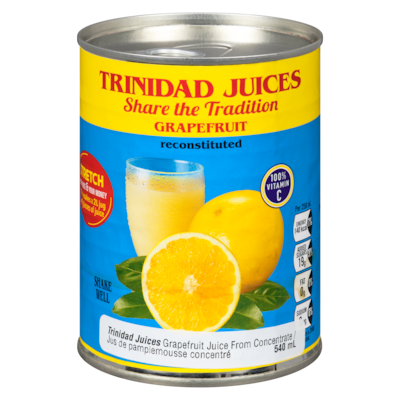 TRINIDAD JUICES Grapefruit Juice From Concentrate 540 ml, $1.48/100ml