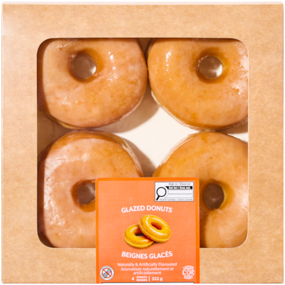 CT Bakery Glazed Donuts, 4 Donuts 352 g, $1.70/100g