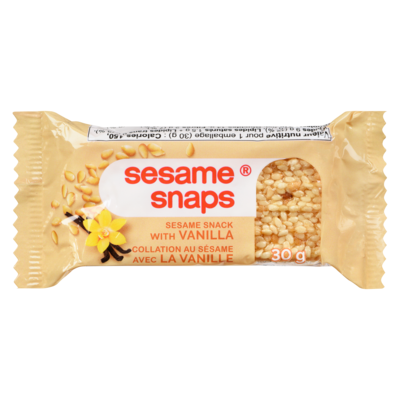 Sesame Snaps Sesame Snack With Vanilla 30 g, $1.97/100g