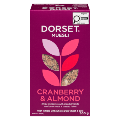 Dorset Muesli Cereal Cranberry & Almond 500 g, $1.40/100g
