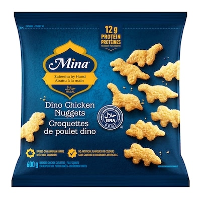 Mina Halal Chicken Breast Dino Nuggets 600 g, $1.83/100g