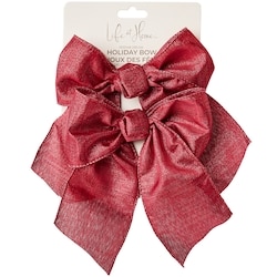 Life at Home Textured Holiday Bows 2 Pack - Burgundy 1 ea, $4.00/1ea