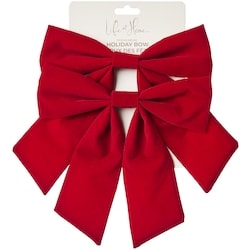 Life at Home Medium Velvet Holiday Bows 2 Pack - Burgundy 1 ea, $5.00/1ea