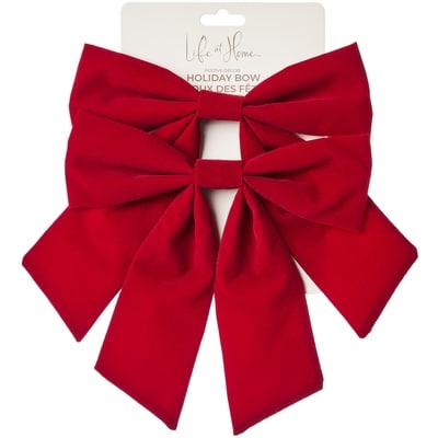 Life at Home Medium Velvet Holiday Bows 2 Pack - Burgundy 1 ea, $5.00/1ea