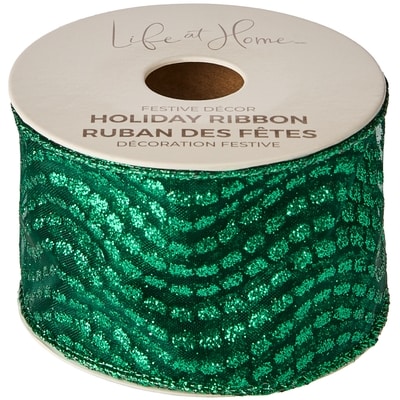Life at Home Holiday Ribbon 15 ft - Green 1 ea, $4.00/1ea
