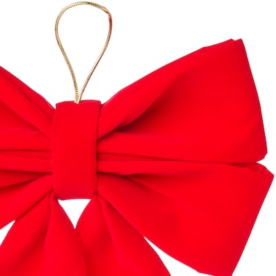 Medium Velvet Holiday Bow - Red