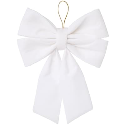 Life at Home Medium Velvet Holiday Bow - White 1 ea, $5.00/1ea