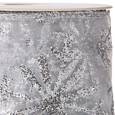 Holiday Ribbon 15 ft - Silver