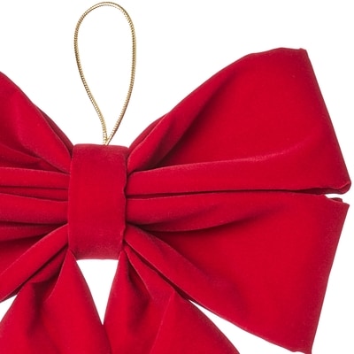 Medium Velvet Holiday Bow - Burgundy