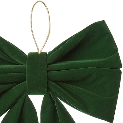 Medium Velvet Holiday Bow - Green