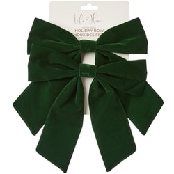 Life at Home Medium Velvet Holiday Bows 2 Pack - Green 1 ea, $5.00/1ea