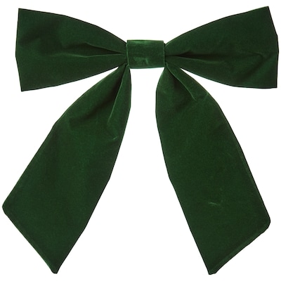 Medium Velvet Holiday Bows 2 Pack - Green