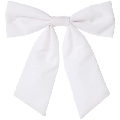 Lot de 2 choux des Fêtes en velours de taille moyenne – blanc