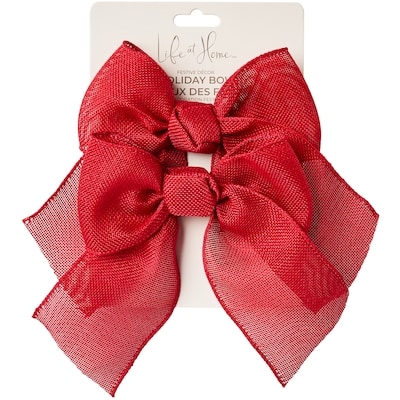 Life at Home Lot de 2 choux des Fêtes texturés – rouge 1 ea, 4,00 $/1ch