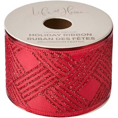 Life at Home Ruban des Fêtes 15 pi – rouge 1 ea, 4,00 $/1ch