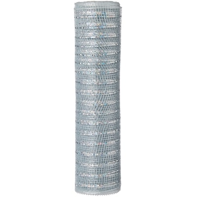 Ruban des Fêtes 10 po x 15 pi – maille argentée