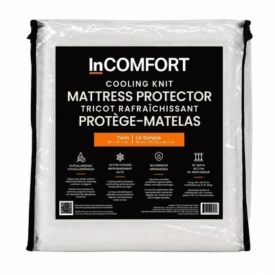  Protège-matelas rafraîchissant en tricot - Lit simple 1 ea, 31,99 $/1ch