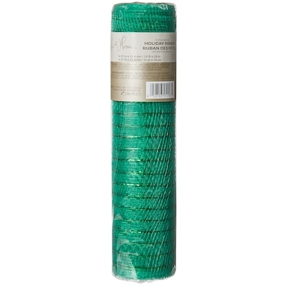 Life at Home Ruban des Fêtes 10 po x 15 pi – maille verte 1 ea, 4,00 $/1ch