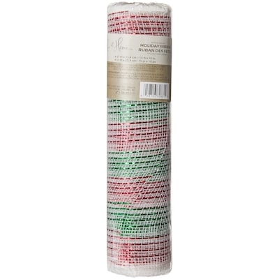 Life at Home Holiday Ribbon 10 in x 15 ft - Multicolour Mesh 1 ea, $4.00/1ea