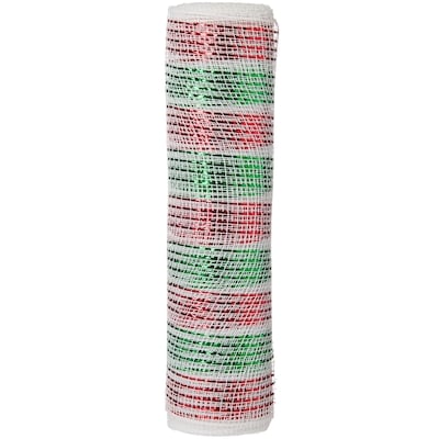 Ruban des Fêtes 10 po x 15 pi – maille multicolore