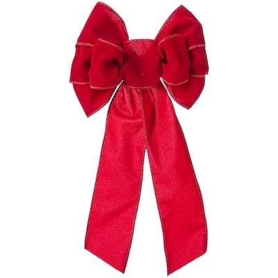Large Holiday Bow - Burgundy