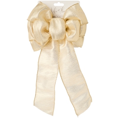Life at Home Large Holiday Bow - Gold 1 ea, $4.00/1ea