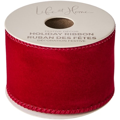 Life at Home Ruban des Fêtes 15 pi – bourgogne 1 ea, 4,00 $/1ch