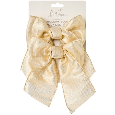 Life at Home Textured Holiday Bows 2 Pack - Gold 1 ea, $4.00/1ea