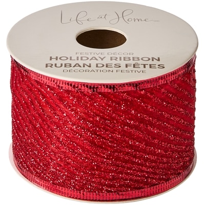 Life at Home Ruban des Fêtes 15 pi – rouge 1 ea, 4,00 $/1ch