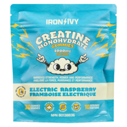 Iron Ivy Creatine Monohydrate Gummies Electric Raspberry 30 ea, $0.50/1ea